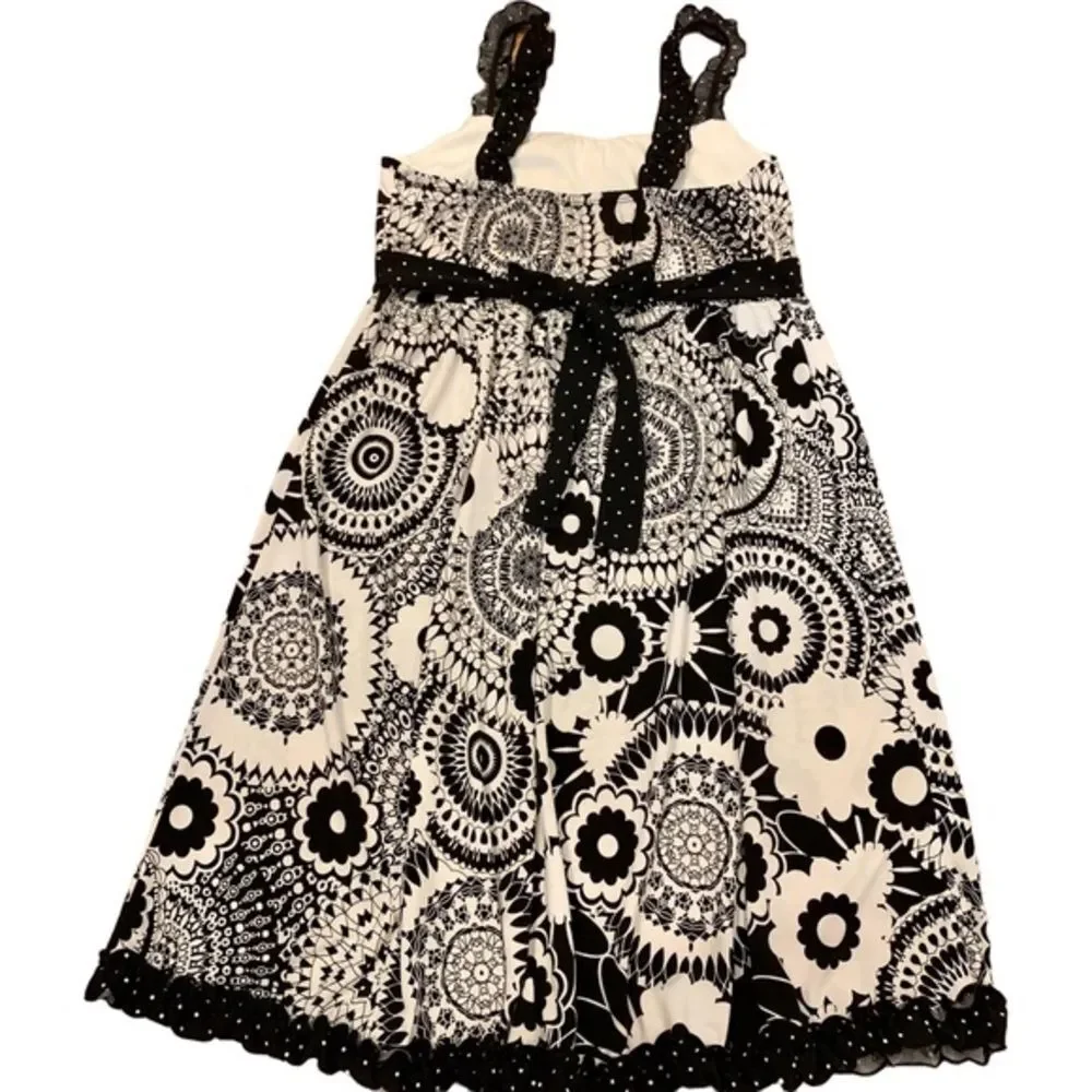Justice Black‎ & White Summer Dress 14